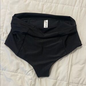 Black High-Waisted Swim Bottom